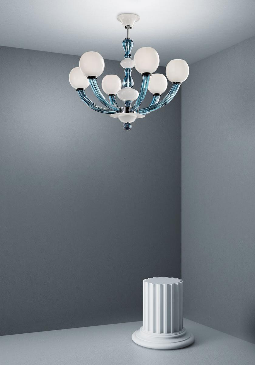 GRITTI Blown glass chandelier