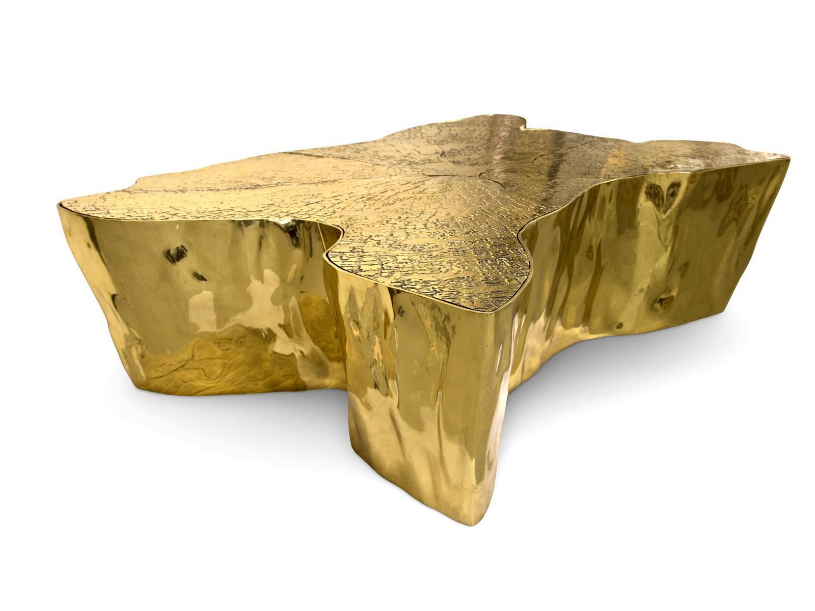 EDEN Low aluminium coffee table for living room